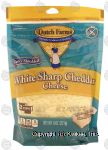 Dutch Farms Fancy Shredded white sharp cheddar cheese Center Front Picture